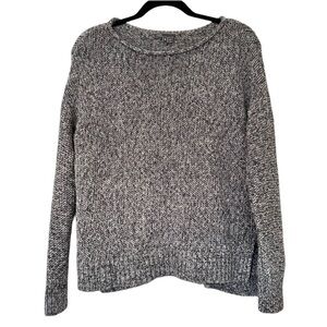 Vince Drop Shoulder Knit Sweater Gray